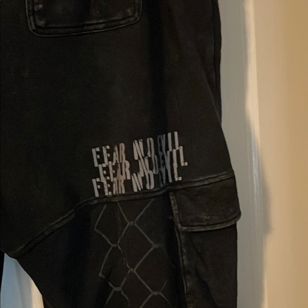 Black Skull & Barbed Wire Girls Wide Leg Lounge Pants Plus Size - Picture 3 of 7